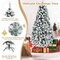 Pre-Lit Premium Snow Flocked Hinged Artificial Christmas Tree